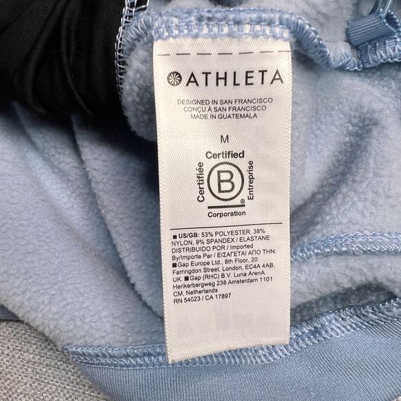 Athleta Altitude Polartec Hooded Jacket Women Medium Blue Athleisure Sporty Gym - Picture 10 of 12